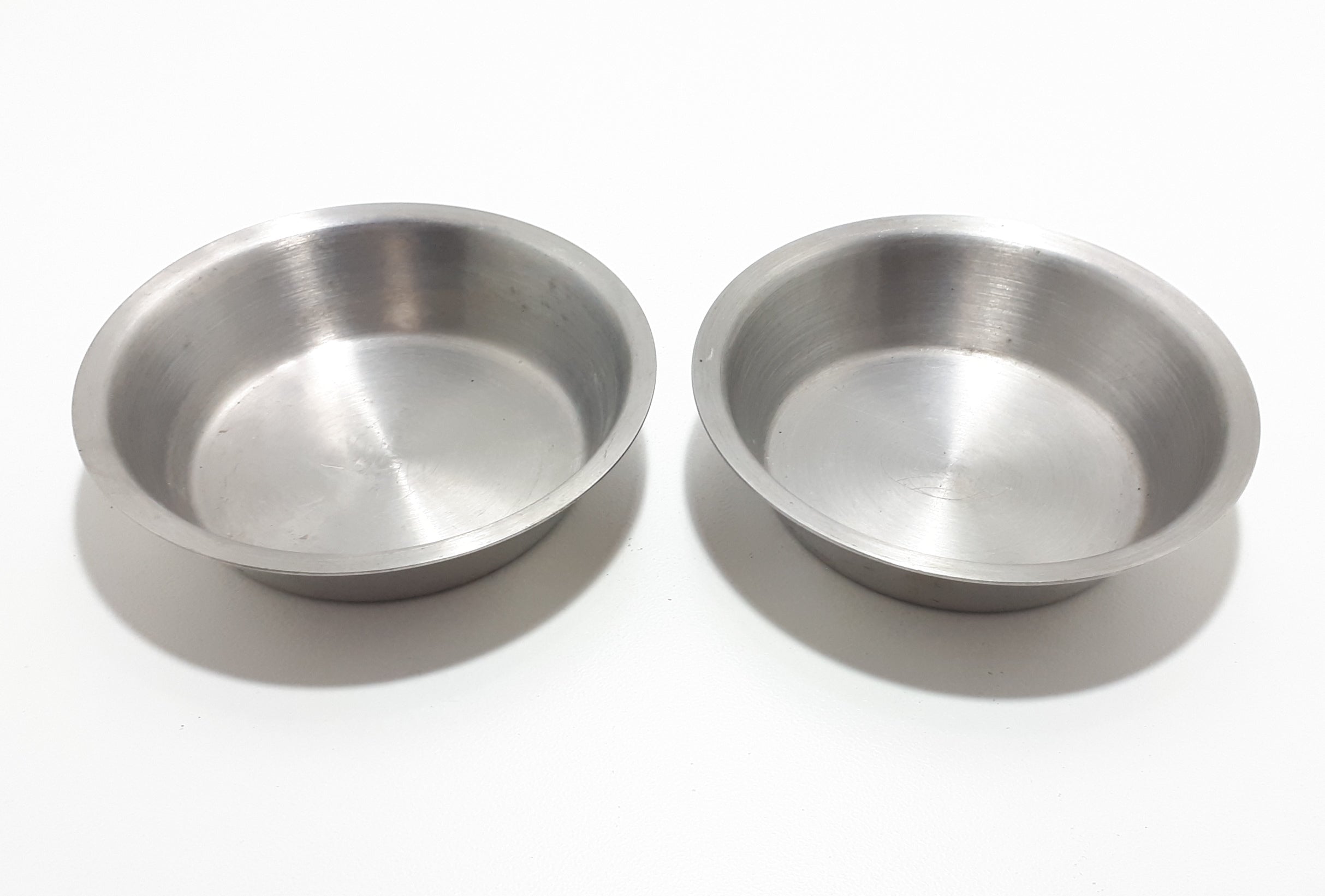 Pair Of Two Stainless Steel Food Prep / Spice Bowls