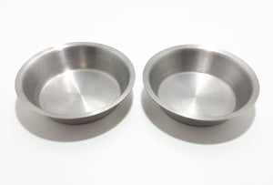 Pair Of Two Stainless Steel Food Prep / Spice Bowls