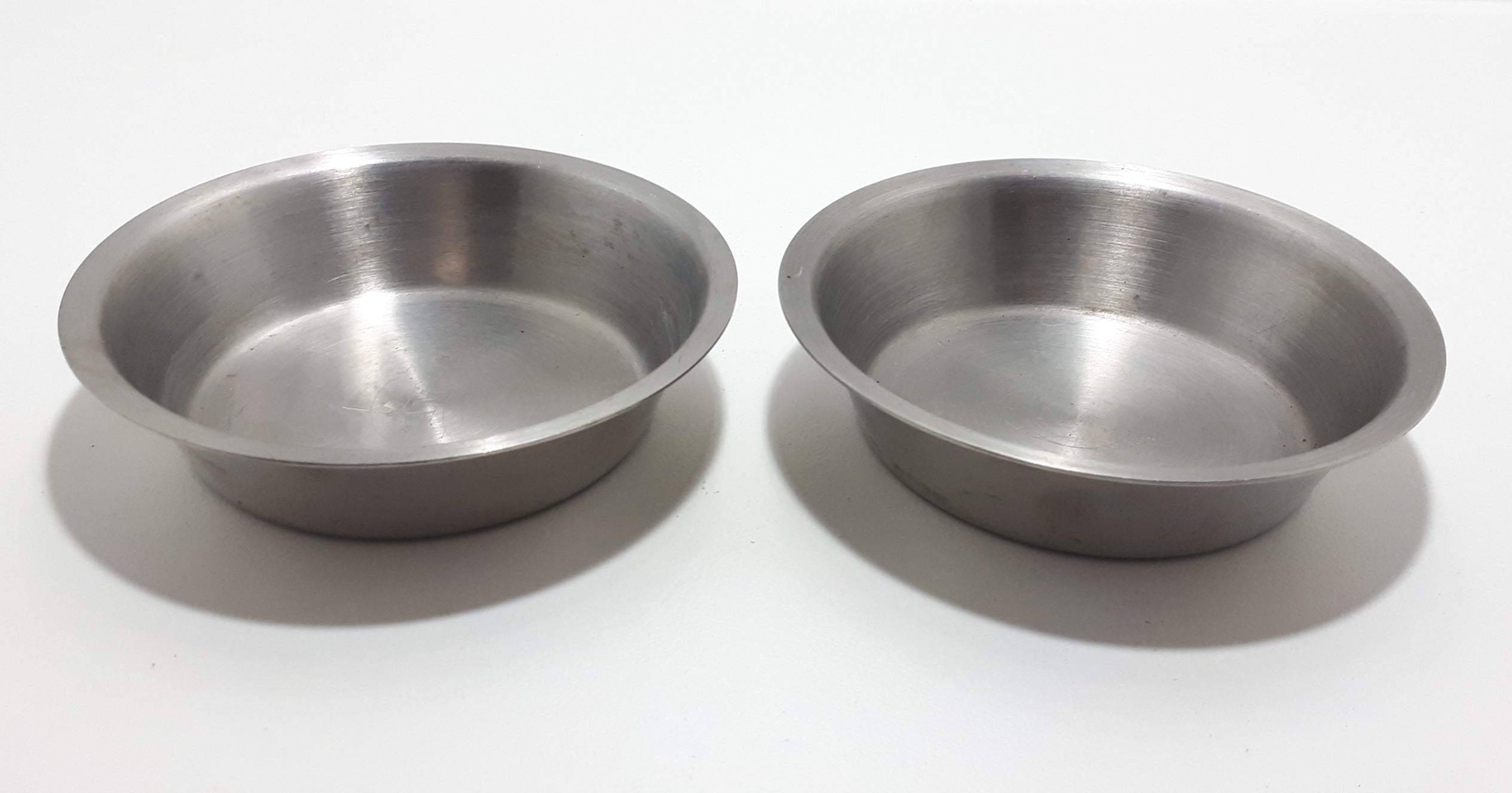 Pair Of Two Stainless Steel Food Prep / Spice Bowls