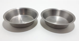 Pair Of Two Stainless Steel Food Prep / Spice Bowls