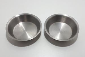 Pair Of Two Stainless Steel Food Prep / Spice Bowls