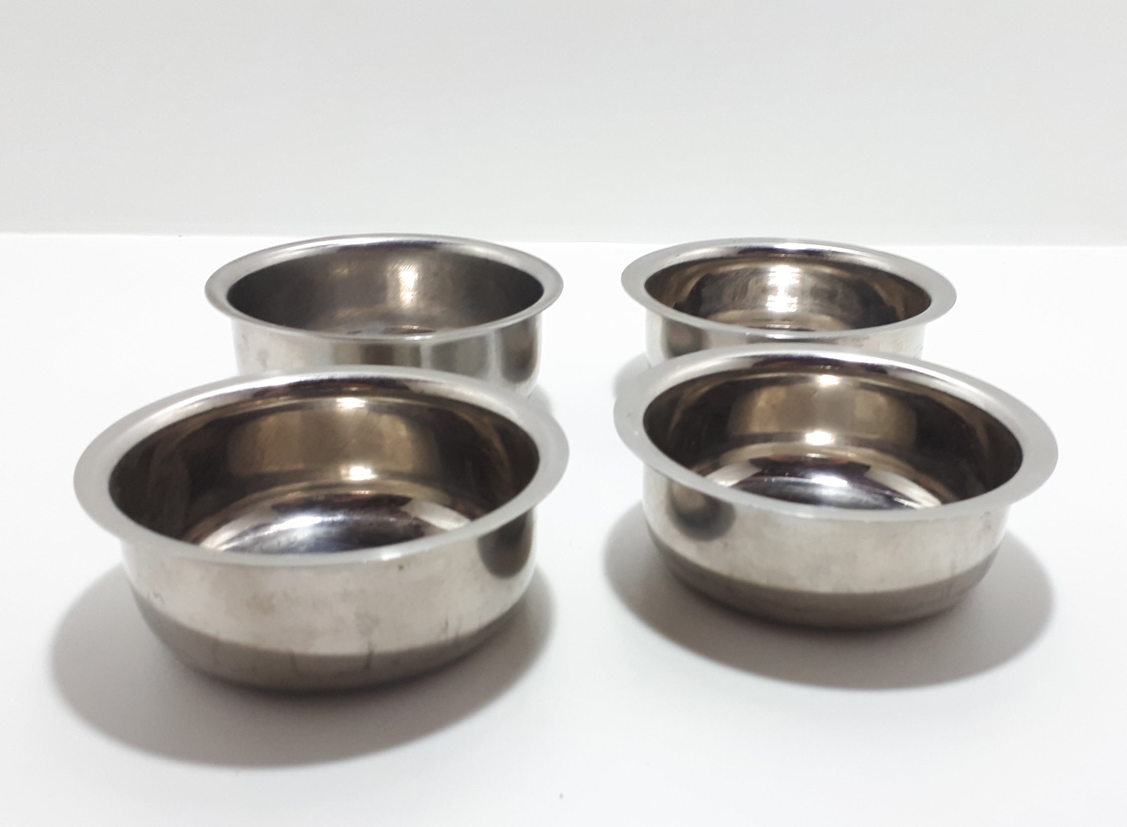 Set Of 4 Stainless Steel Food Prep / Spice Bowls