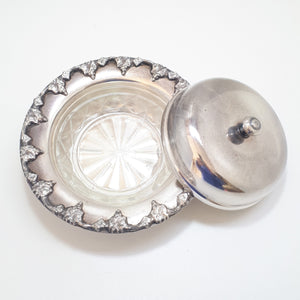 Solid & Heavy Seranco S P C Butter Dish With Glass Inner