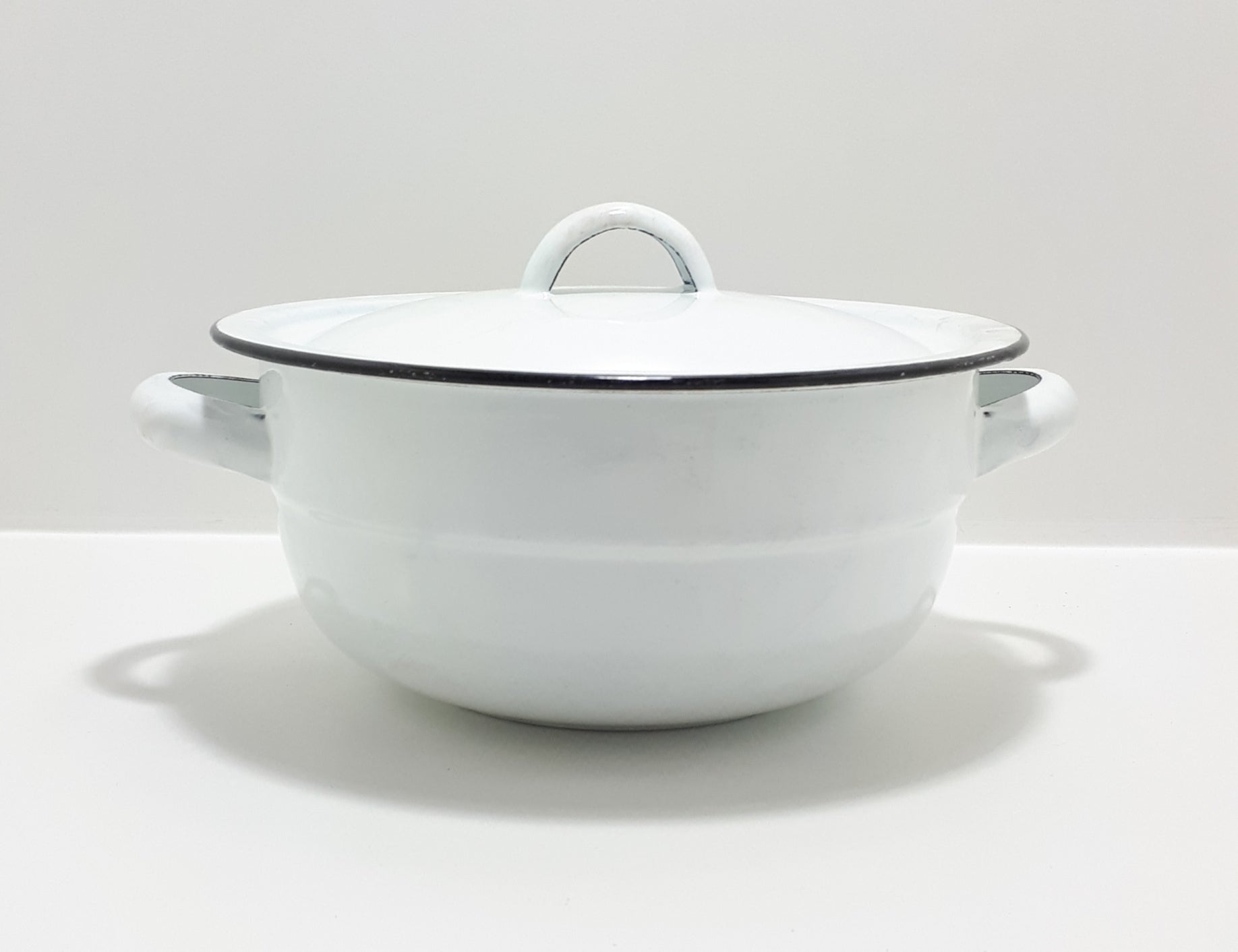 Enamel Lidded Vegetable Bowl