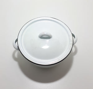 Enamel Lidded Vegetable Bowl