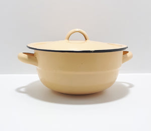 Enamel Lidded Vegetable Bowl