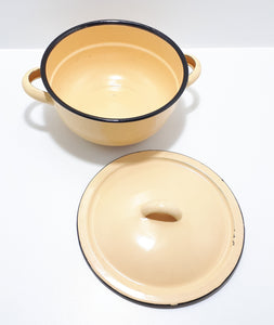 Enamel Lidded Vegetable Bowl