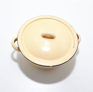 Enamel Lidded Vegetable Bowl