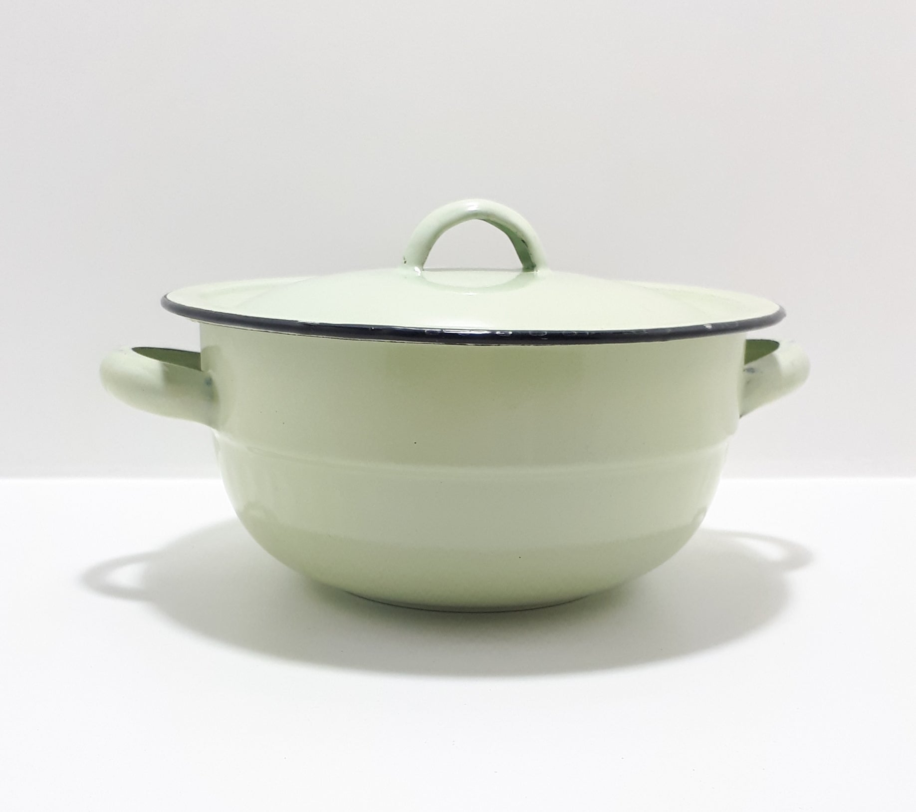 Enamel Lidded Vegetable Bowl