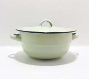 Enamel Lidded Vegetable Bowl