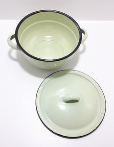Enamel Lidded Vegetable Bowl