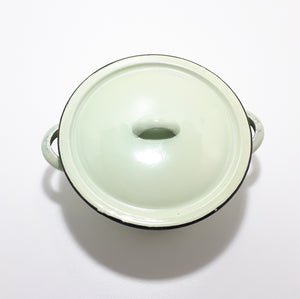 Enamel Lidded Vegetable Bowl