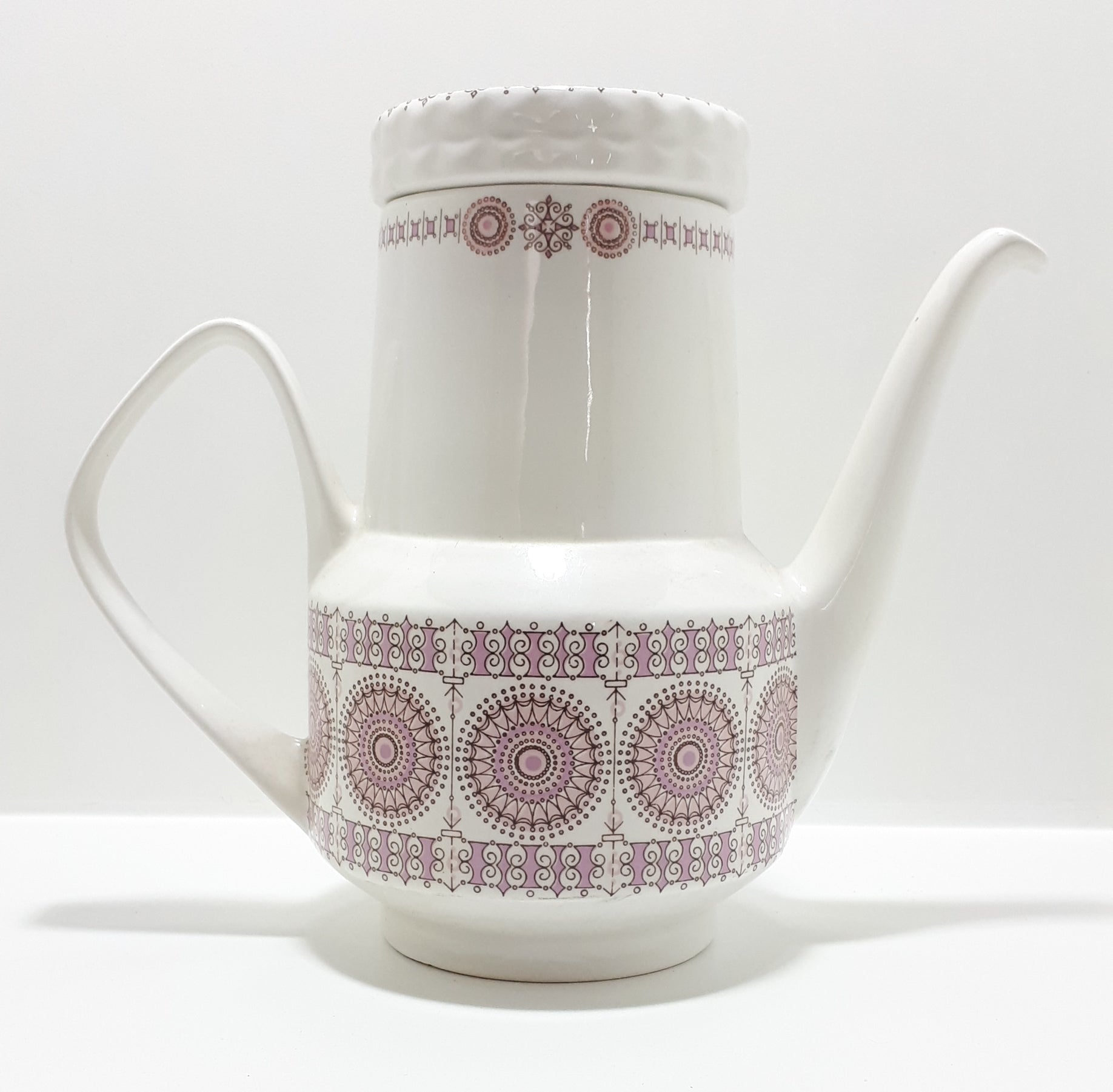 Very Rare Pink Retro Spanish Pontesa Castillian Pattern Coffee Set