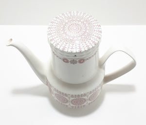 Very Rare Pink Retro Spanish Pontesa Castillian Pattern Coffee Set