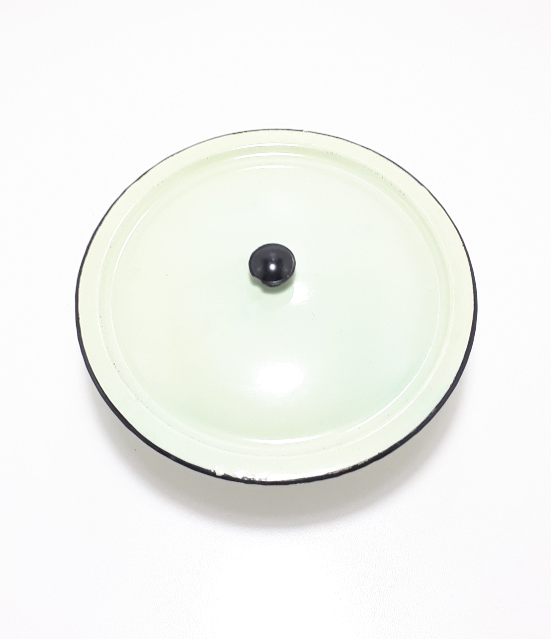 Enamel Footed & Lidded Bowl