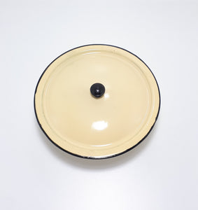 Enamel Footed & Lidded Bowl