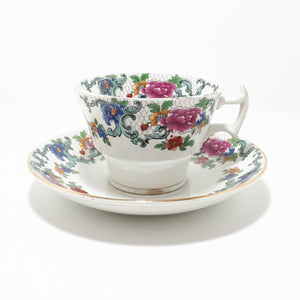 1930’s Large Booths Porcelain Tea Duo – Floradora pattern