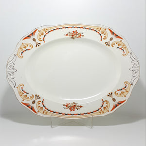 1930’s Rare Alfred Meakin, Tunstall, Fine Porcelain Serving Platter With Foyers Pattern