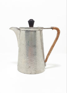 1926-1939 Vintage Craftsman (Viners of Sheffield) Hammered Metal Pewter Hot Water Pot