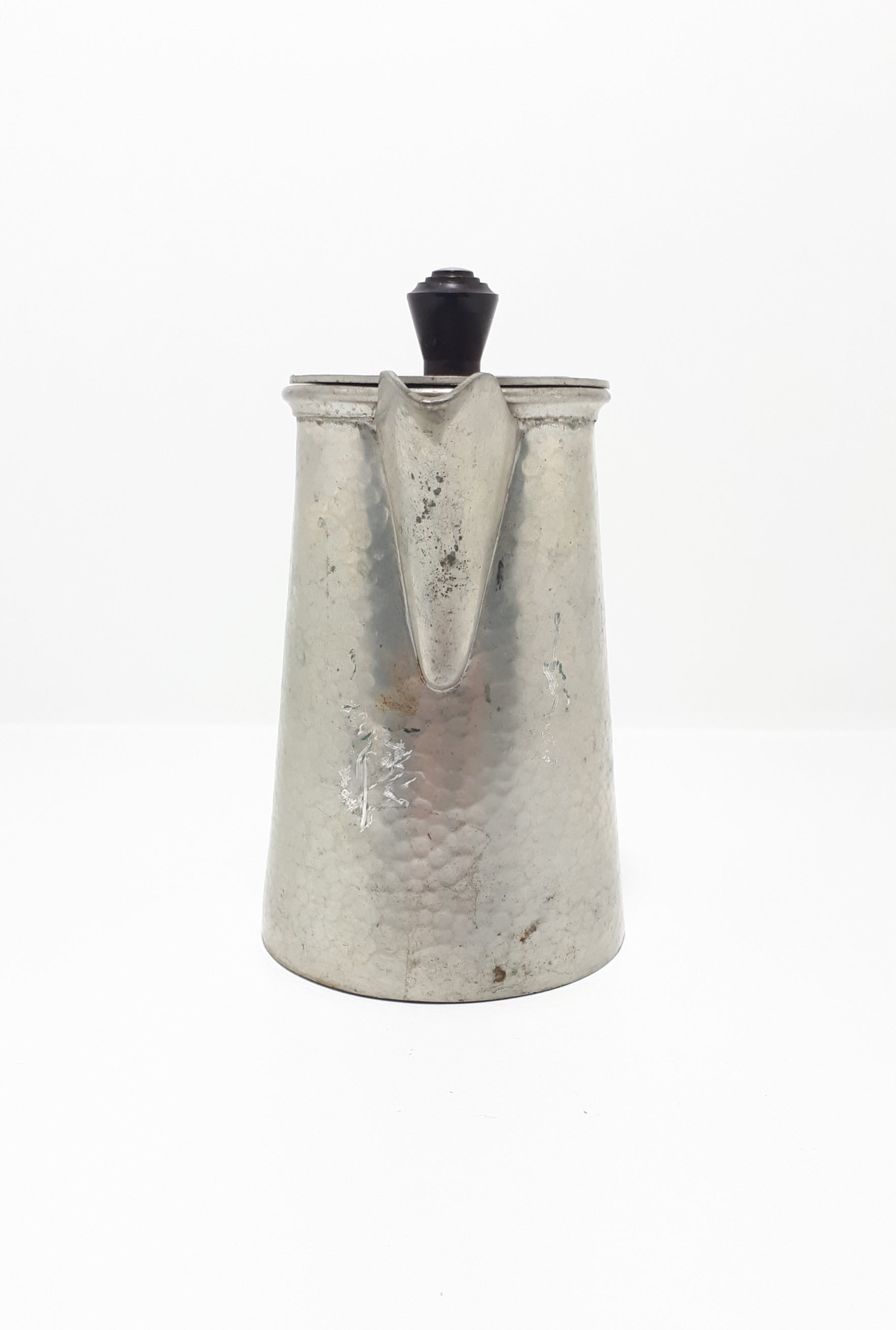 1926-1939 Vintage Craftsman (Viners of Sheffield) Hammered Metal Pewter Hot Water Pot