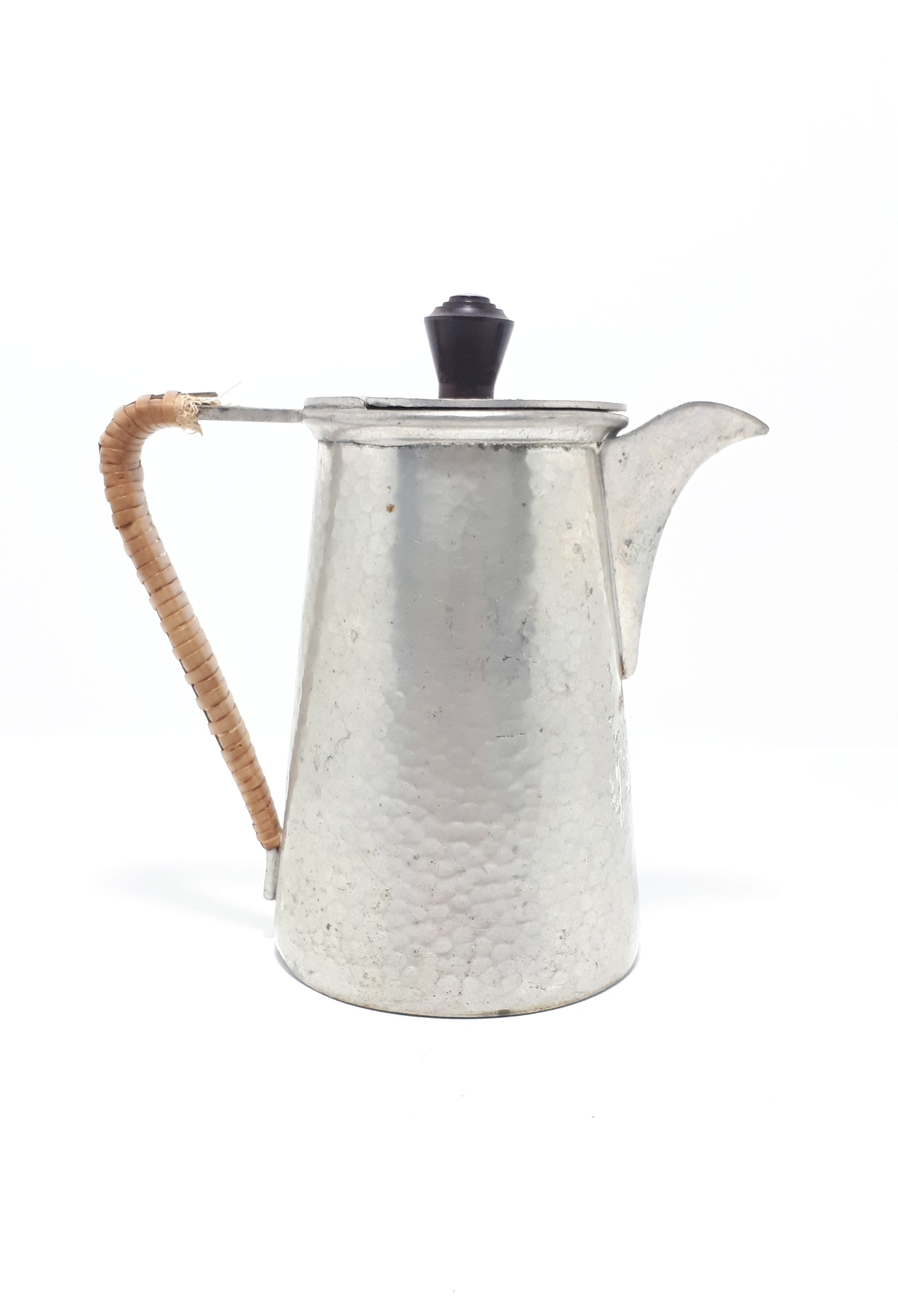 1926-1939 Vintage Craftsman (Viners of Sheffield) Hammered Metal Pewter Hot Water Pot