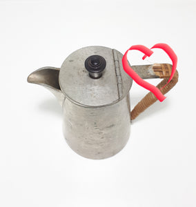 1926-1939 Vintage Craftsman (Viners of Sheffield) Hammered Metal Pewter Hot Water Pot