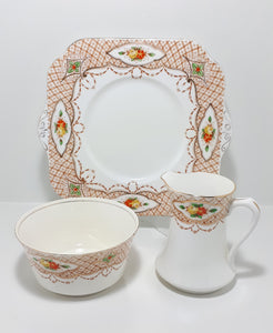 Possibly Antique (1909 – 1940) Osborne China England 15 Piece Tea Set – Wembley Pattern