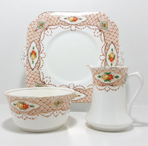 Possibly Antique (1909 – 1940) Osborne China England 15 Piece Tea Set – Wembley Pattern