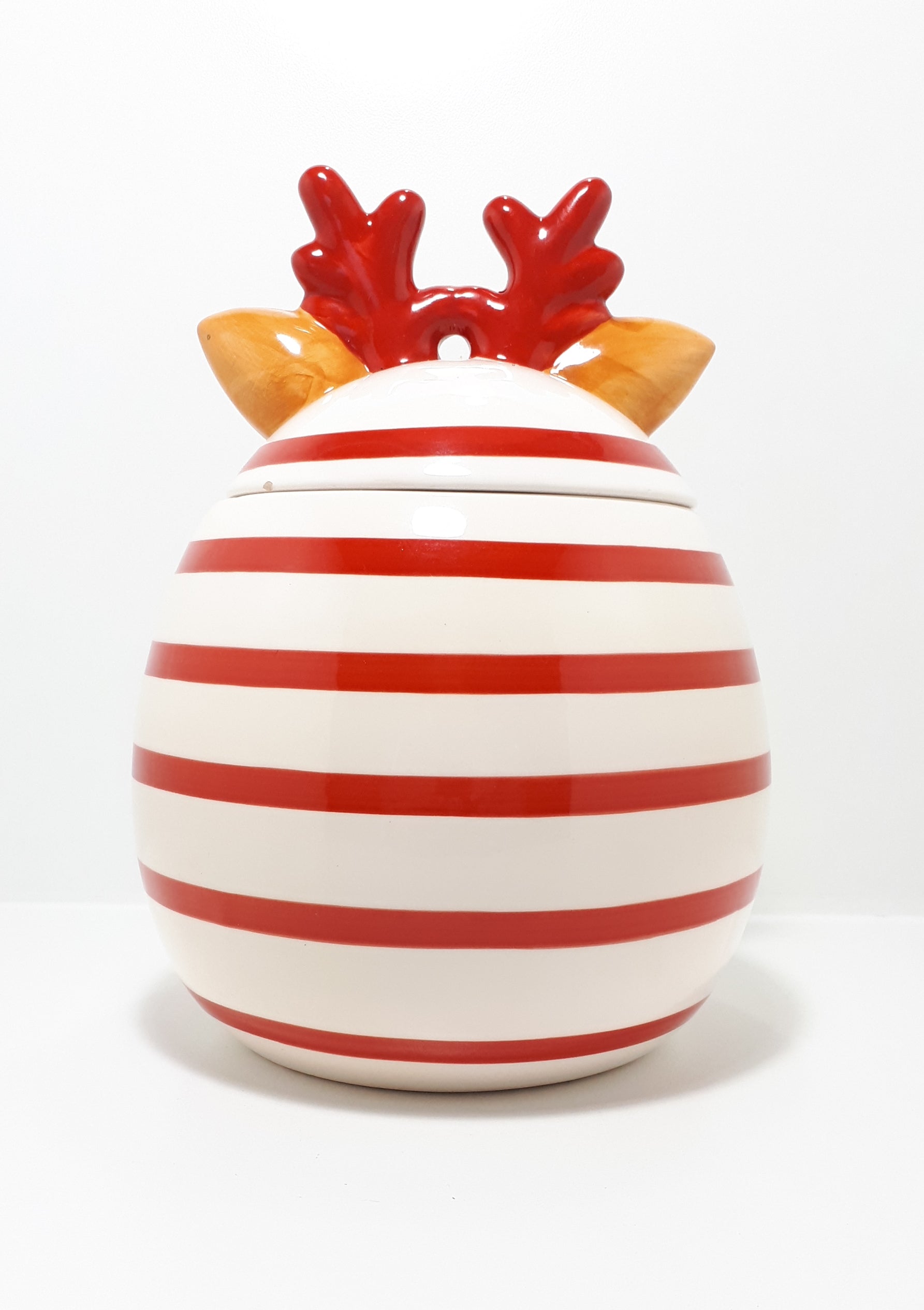 2014 Woolworths Christmas Stoneware Biscuit Barrel – Rudolph The Red Nosed Reindeer