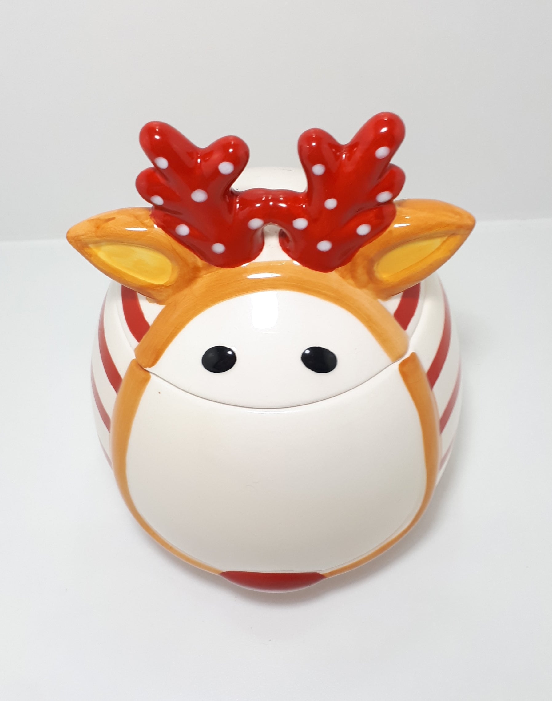 2014 Woolworths Christmas Stoneware Biscuit Barrel – Rudolph The Red Nosed Reindeer