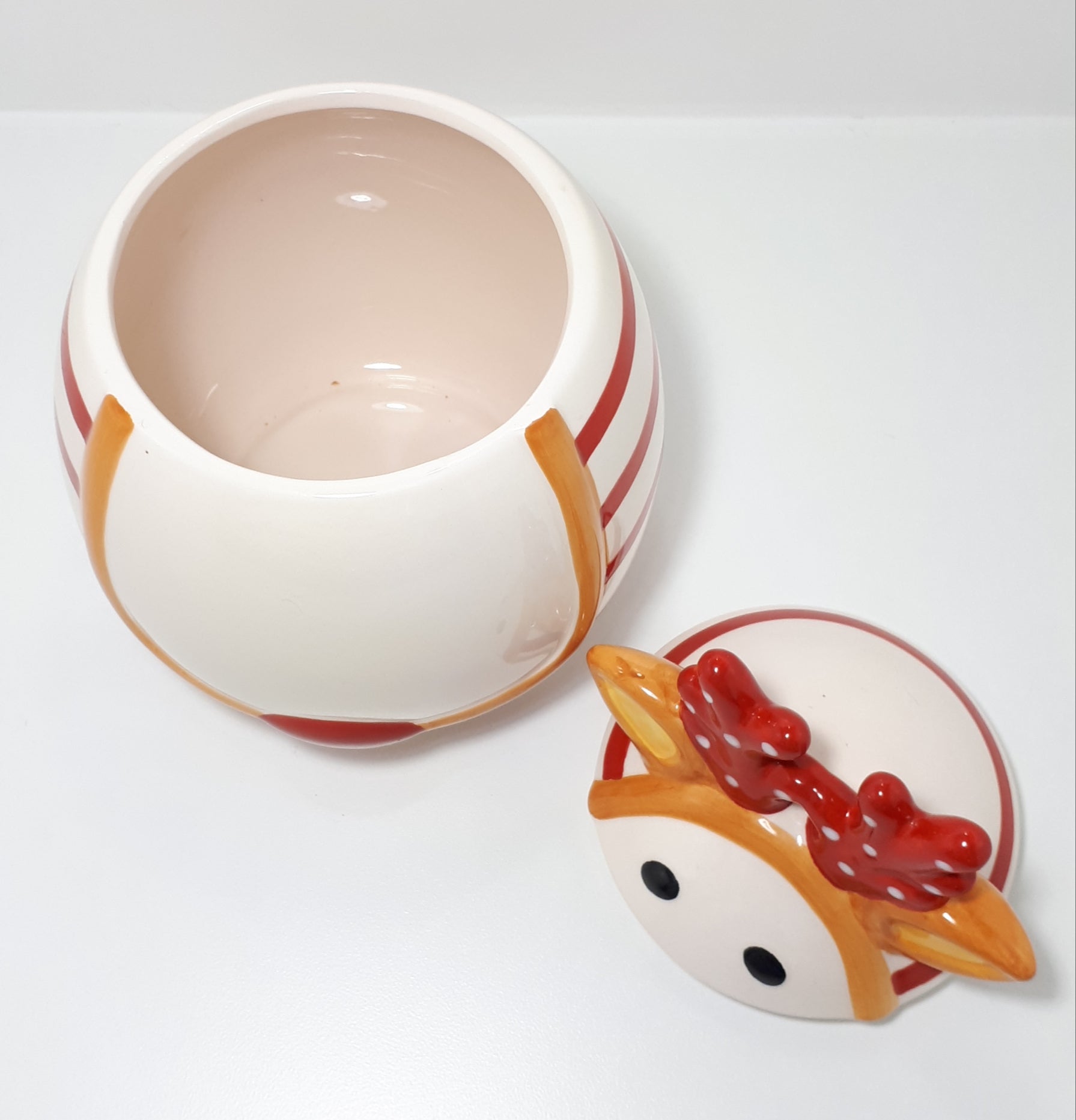 2014 Woolworths Christmas Stoneware Biscuit Barrel – Rudolph The Red Nosed Reindeer