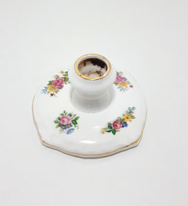 White Fine Bone China Single Candle Holder