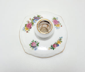 White Fine Bone China Single Candle Holder