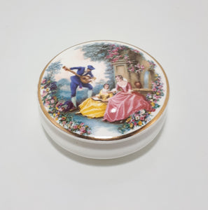 Romance Scenery Porcelain Lidded Trinket Dish