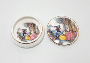 Romance Scenery Porcelain Lidded Trinket Dish