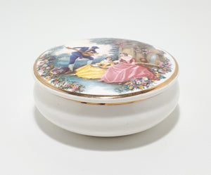 Romance Scenery Porcelain Lidded Trinket Dish
