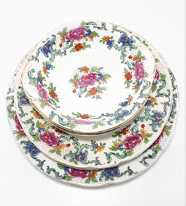 1930’s Assembled Booths Dinner Set For Four – Floradora Pattern