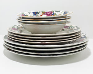 1930’s Assembled Booths Dinner Set For Four – Floradora Pattern