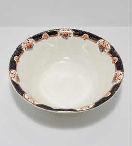 1917-1929 Rare Antique Woods Ware (Wood & Son Ltd.) Porcelain Montrose Patterned Salad Bowl