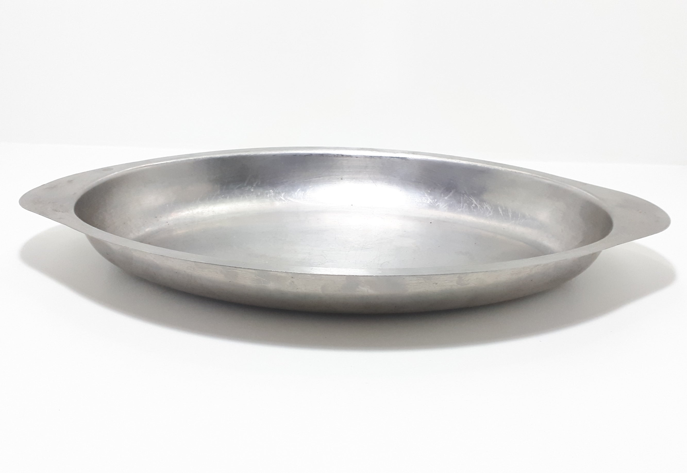 Vintage Stainless Steel Oval Serving Dish