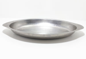 Vintage Stainless Steel Oval Serving Dish