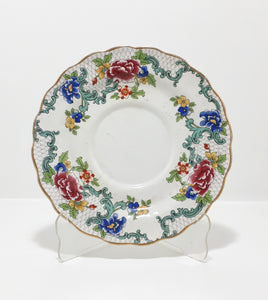1930’s Rare Booths Porcelain Scalloped Rim Saucer – Floradora Pattern