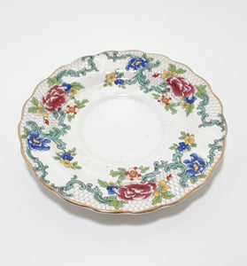 1930’s Rare Booths Porcelain Scalloped Rim Saucer – Floradora Pattern