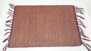 Set of 8 Reversible Burgundy & Gold Table Placemats With Silver Tinsel
