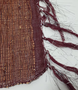 Set of 8 Reversible Burgundy & Gold Table Placemats With Silver Tinsel