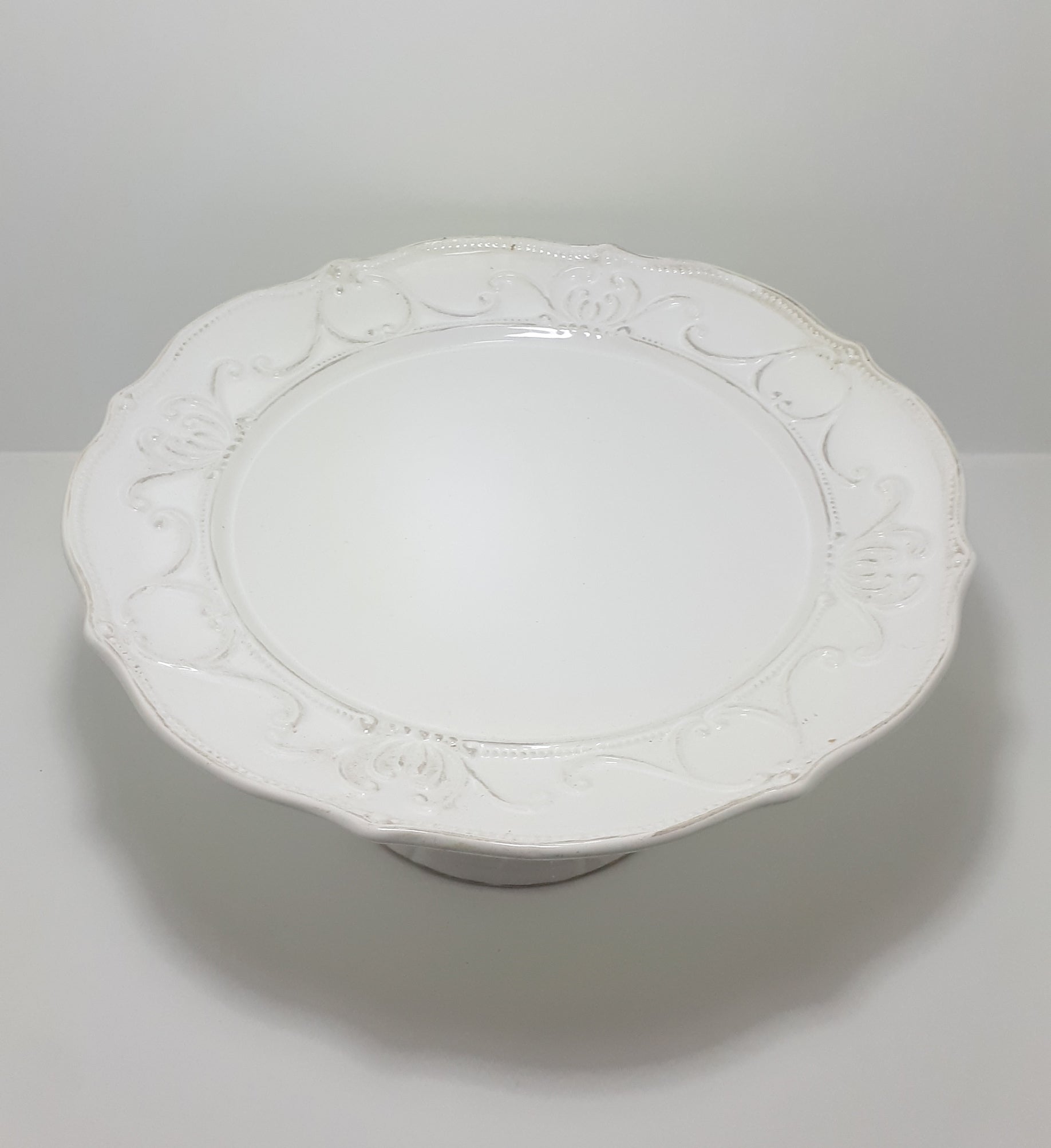 Country Kitchen Large Pedestal Cake Plate / Stand