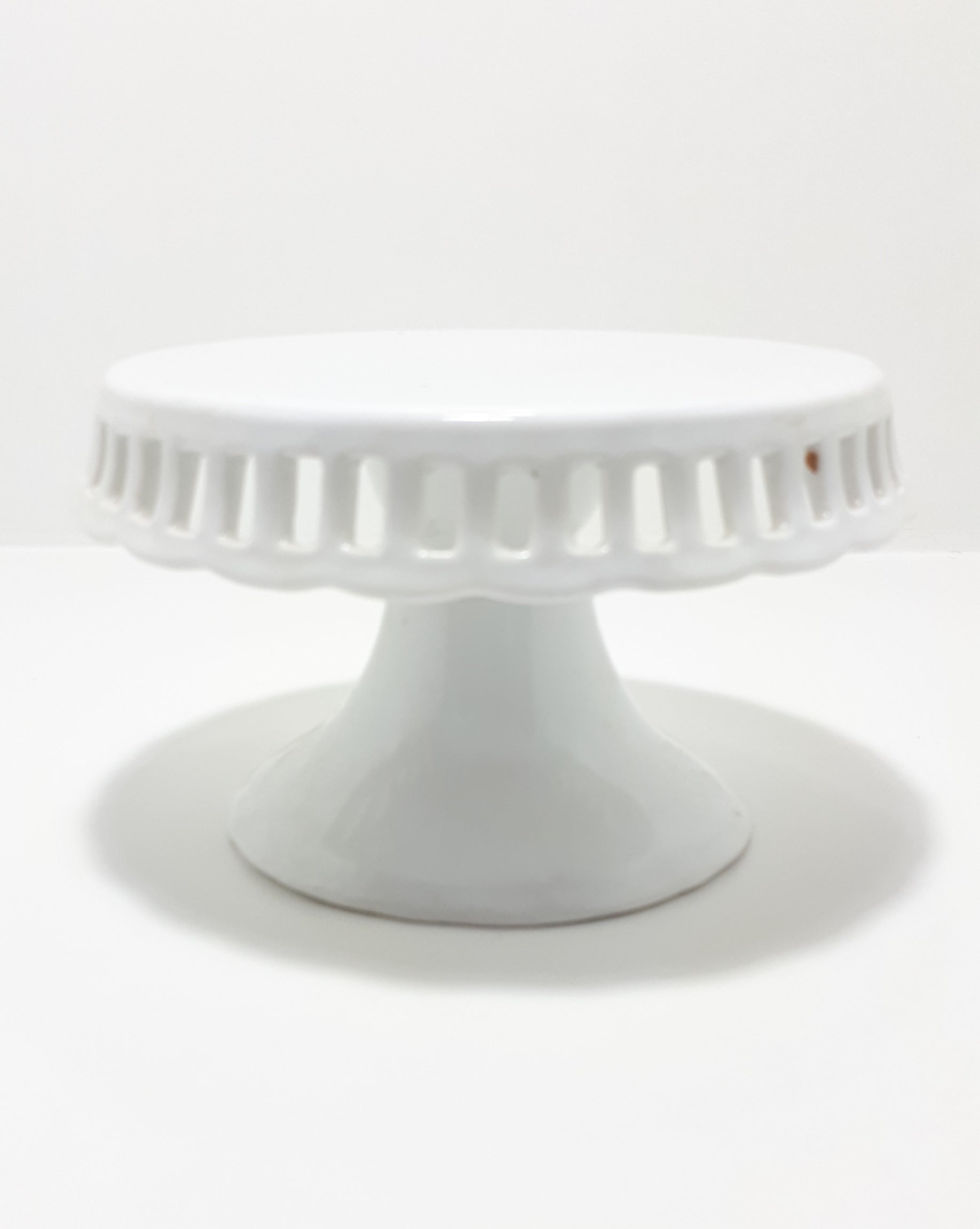 Contemporary Small Porcelain Pedestal Cake Plate / Stand