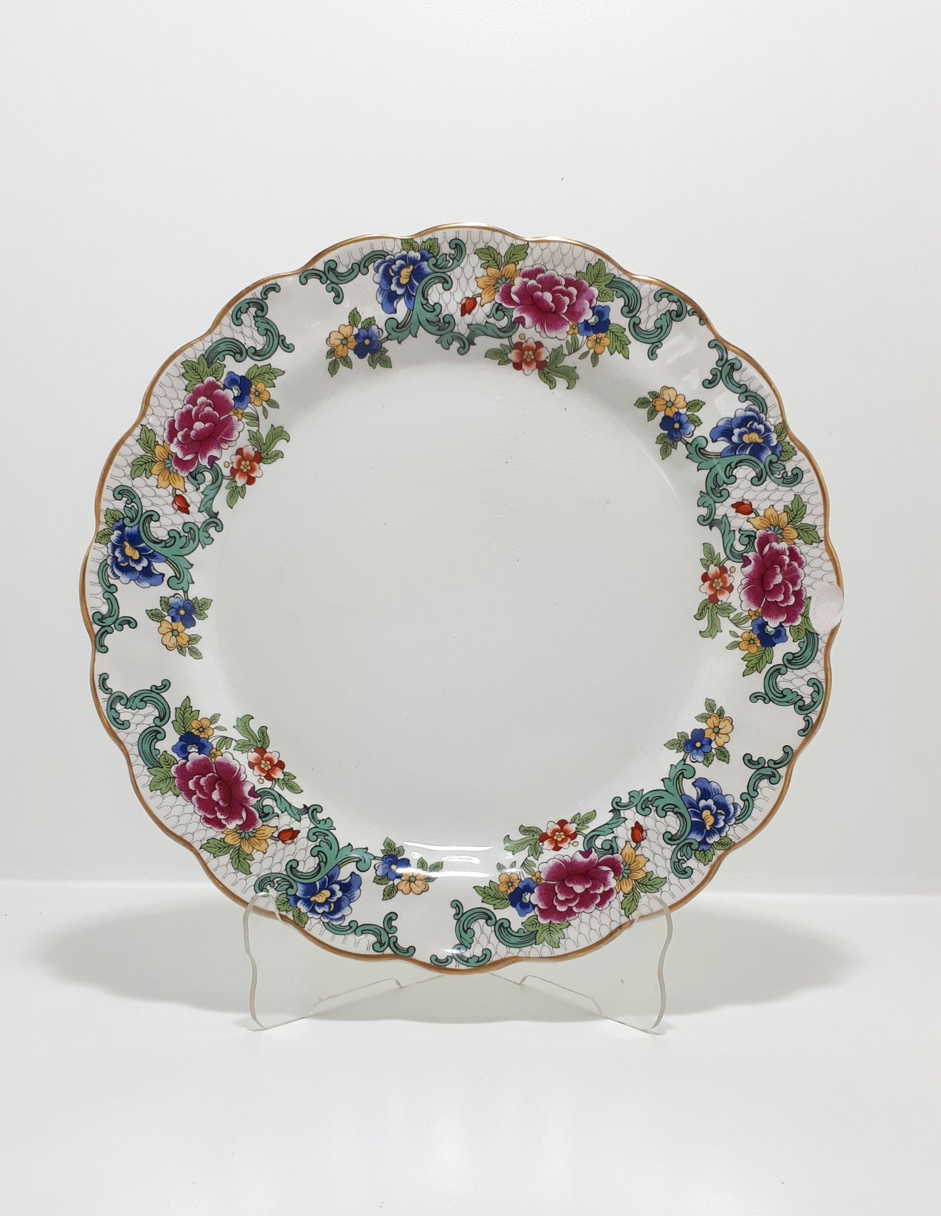 Set of 3 Booths Porcelain Plates – Floradora Pattern