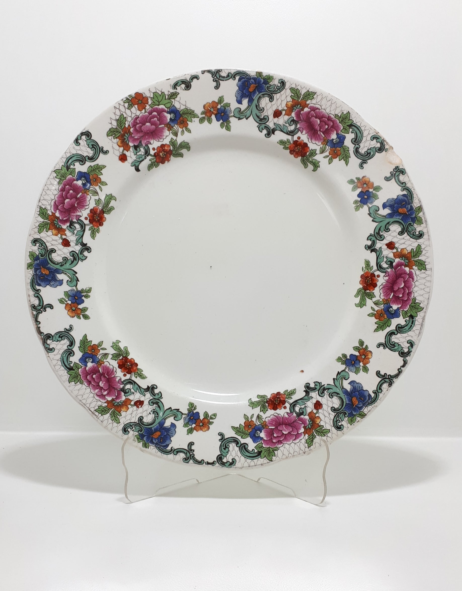 Set of 3 Booths Porcelain Plates – Floradora Pattern