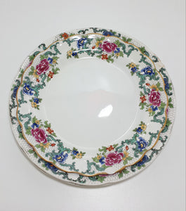 Set of 3 Booths Porcelain Plates – Floradora Pattern